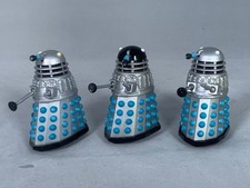 Doctor Who: Product Enterprise, 3 x Silver Roll a Matic Dalek Figures, Evil