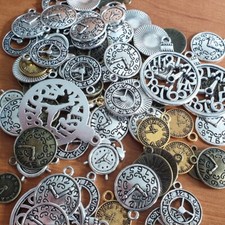 METAL CLOCK FACES 25gm 50gm 100gm  BRONZE SILVER GOLD STEAMPUNK CHARM MIX TS102