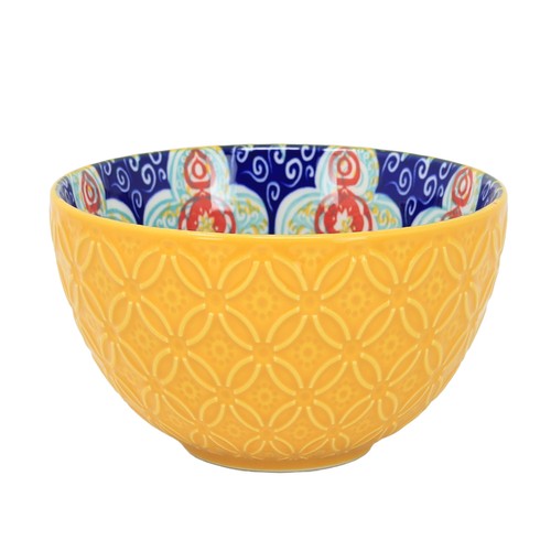 Yellow ceramic bowl 500ml - yellow,