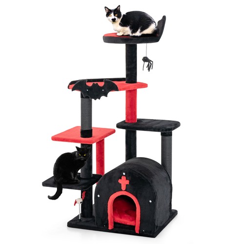 Tier gothic cat tree 134cm - 6-tier,
