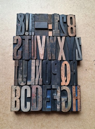 Vintage wooden letterpress - wooden,