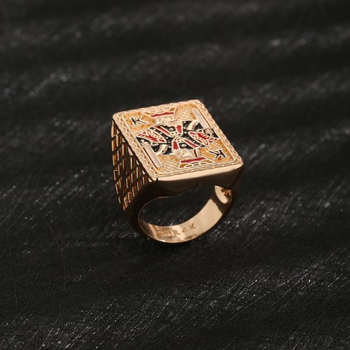 Men 18k gold king playing - king, card