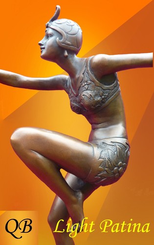 Art deco bronze figurine - art,