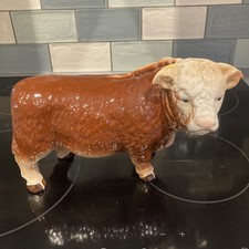 Vintage Ceramic Hereford Bull 27x15.5x13cm Excellent Condition By Melba