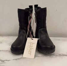 BNWT Baby Toddler Girls Ted Baker Boots Black Long Winter Shoes Boots Size UK 5
