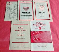 Fylde Rugby Programmes 1971 - 2006