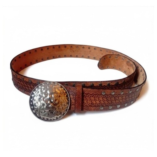 Dolce gabbana brown tooled - brown,