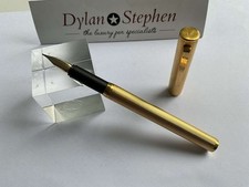 Dunhill Gold Plated Barley fountain pen 14K medium gold nib