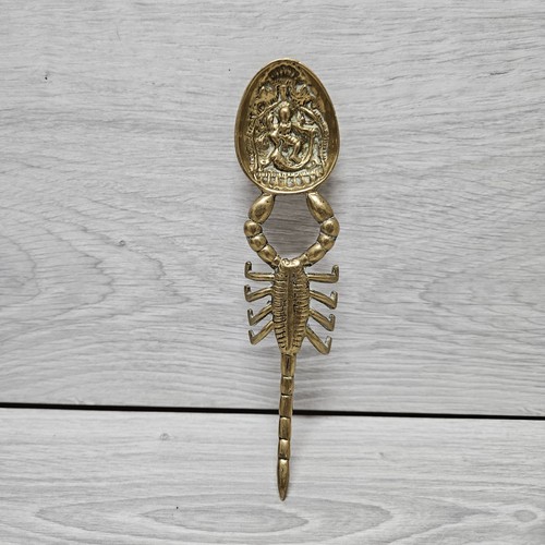 Vintage brass scorpion spoon - vintage,
