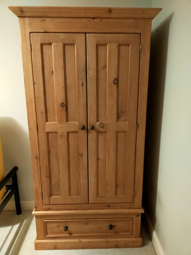Freestanding wardrobe handmade - wardrobe,
