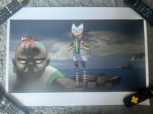 Gorillaz lithograph broken - lithograph, broken’