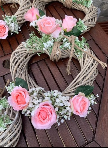 Large rustic wicker heart - rustic,