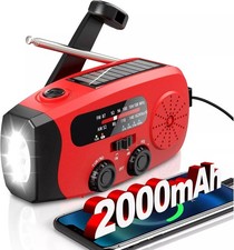 Solar 2000mAh Wind-Up Radio
