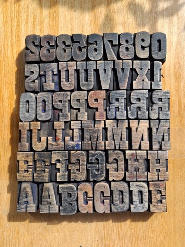 Vintage wooden letterpress - vintage,