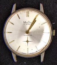 MuDu Sub-Dial Men's Hand-Wind Vintage Swiss Watch -- Spares/Repairs