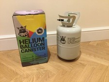 Helium Tank EMPTY 0.23 cu meters. Fills 30 9” balloons w/ Box