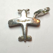 Stunning Solid Silver Plane Charm Pendant - Signed Thomas Sabo