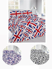 Union Jack Duvet Cover & Pillowcase Set Single Double Super King Bed