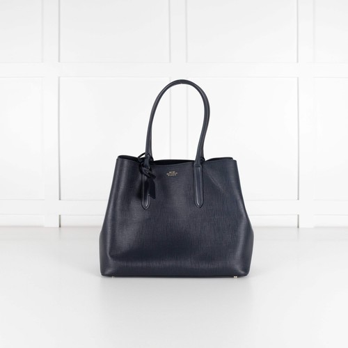 Smythson ludlow navy textured - smythson,