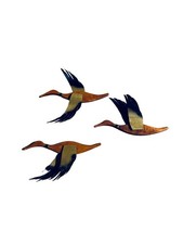 3 Vtg Flying Geese Ducks Wall