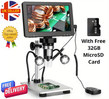 Digital Microscope DM9 1200X 1080P LCD Microscope Coin Magnifier PC Plug & Play