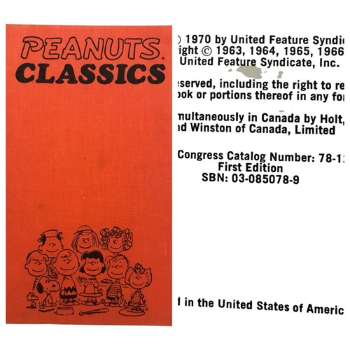 Vtg peanuts first - edition, 1970