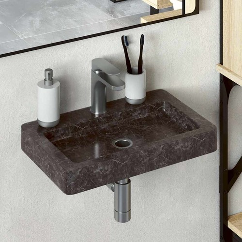 Wall mounted sink black - wall-mounted,