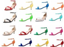 LADIES WOMENS MID KITTEN HEEL