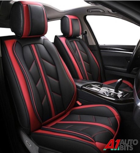 Red black sporty leather - red,