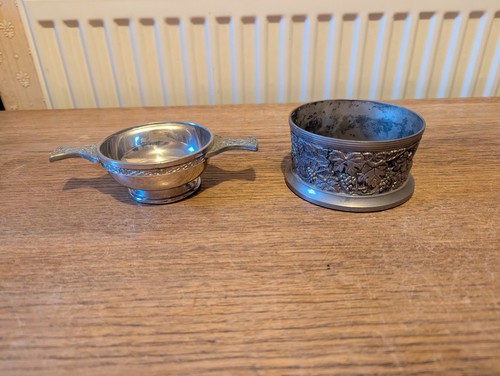 Celtic pewter scottish quaich - pewter,