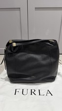 Furla black leather shoulder
