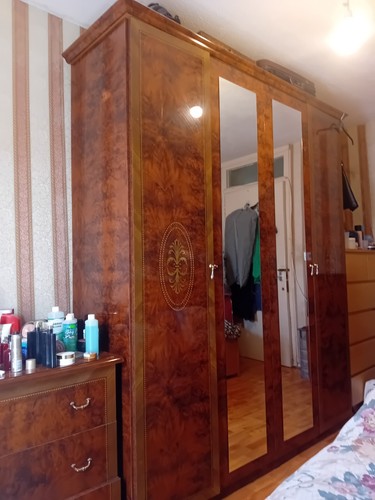 Brown dark wood door - wood, 4