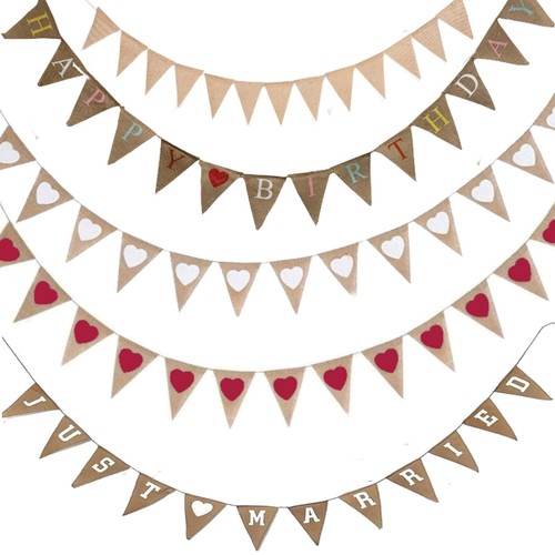 Hessian bunting wedding - hessian,