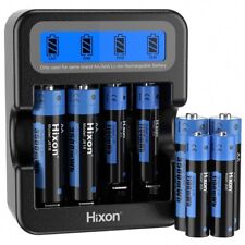 Hixon AA AAA Rechargeable Lithium Batteries 1.5V AA AAA Batteries LCD Charger 