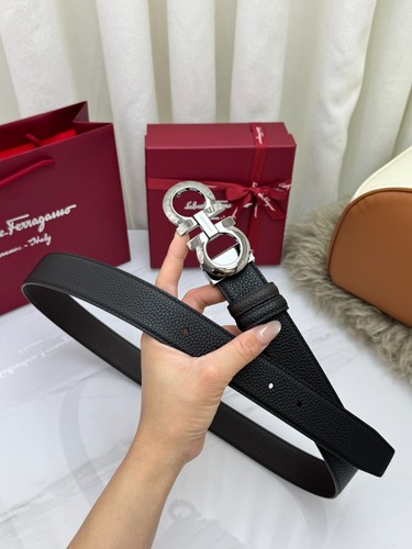 Ferragamo belt black - ferragamo, black/brown