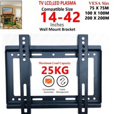 TV WALL BRACKET MOUNT SLIM FOR 14 21 26 27 30 32 42 INCH FLAT 3D LCD LED PLASMA