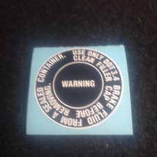 SUZUKI GT MODELS "MASTER CYLINDER COVER DECAL"GT185, GT250, GT380, GT500, GT550