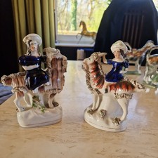 Antique Pair Of Staffordshire