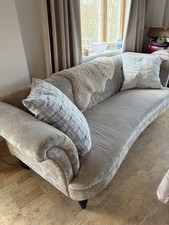 Large 3-seater Grey Velvet