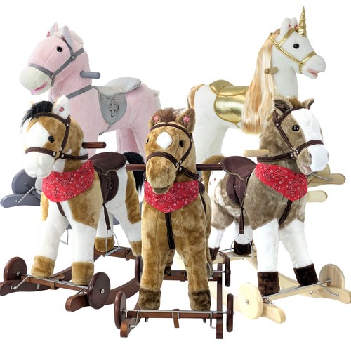 Luxury plush rocking horse - luxury,