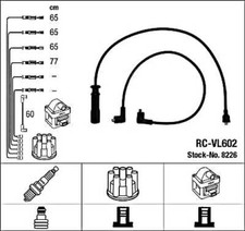 Black Ignition Cable Kit NGK Fits VOLVO 240 86-93