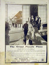 Original Old Antique Print Advert Orchestrelle Company Pianola Piano 1913 20th