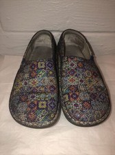 Alegria Deb 843 Aztec Print Clogs Nursing Comfort Shoes  EU 38 US Sz 8 Women’s