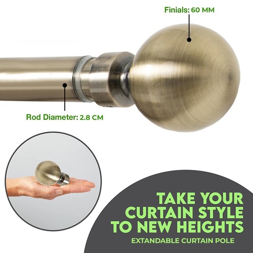 Curtain pole extendable metal - extendable,