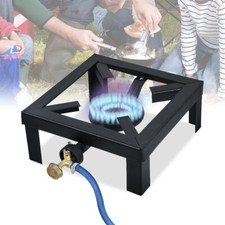 Single Portable Burner Cast Iron Propane LPG Gas Stove Outdoor Camping Cooker