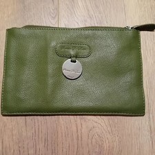 Sienna De Luca Lime Green Genuine Leather Clutch Bag Pouch
