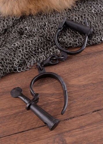 Steel medieval handcuffs hand - medieval,