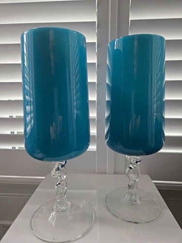 Pair murano blue - murano, blue/aqua