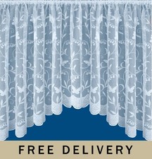 Hawaii Butterfly Jardiniere Net Curtains Lace Panel Various Widths & Drops