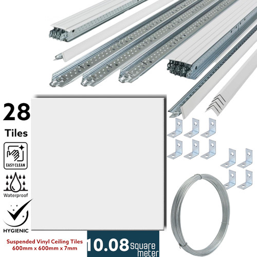 10m2 suspended ceiling - suspended,